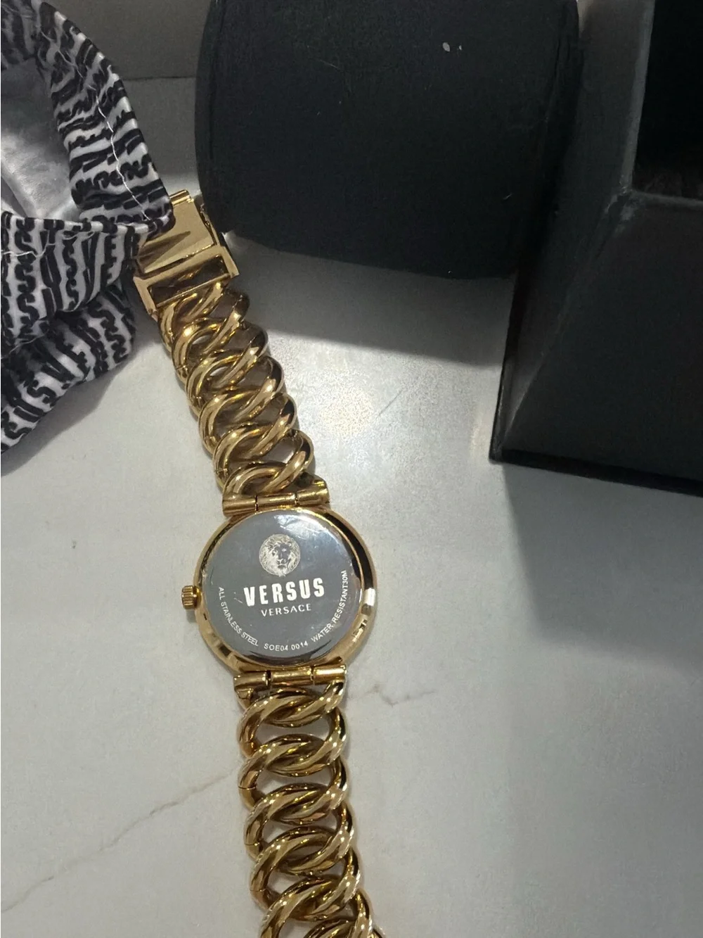 Versus Versace Women's Gold Chain-Link Bracelet Watch